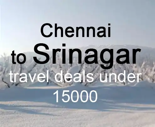 Chennai to srinagar travel deals under 15000