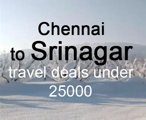 Chennai to srinagar travel deals under 25000