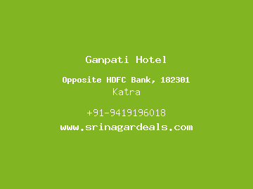 Ganpati Hotel, Katra