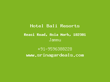 Hotel Bali Resorts, Jammu