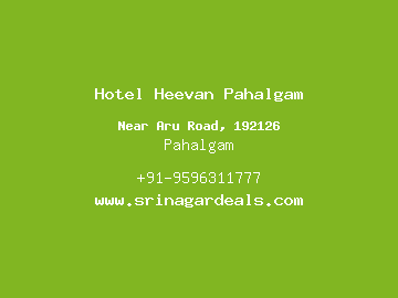 Hotel Heevan Pahalgam, Pahalgam