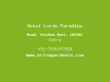 Hotel Lords Paradise, Katra