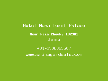 Hotel Maha Luxmi Palace, Jammu