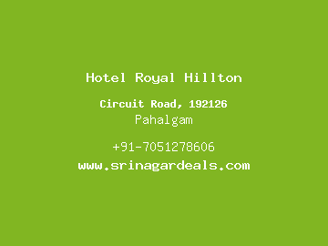 Hotel Royal Hillton, Pahalgam