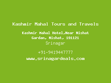 Kashmir Mahal Tours and Travels, Srinagar