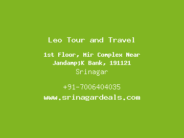 Leo Tour and Travel, Srinagar