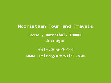 Nooristaan Tour and Travels, Srinagar