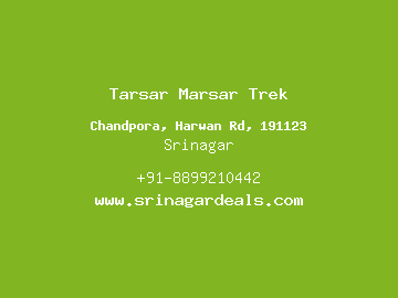 Tarsar Marsar Trek, Srinagar